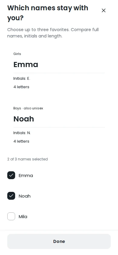 Compare your favorites