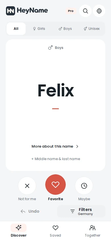 Discover names