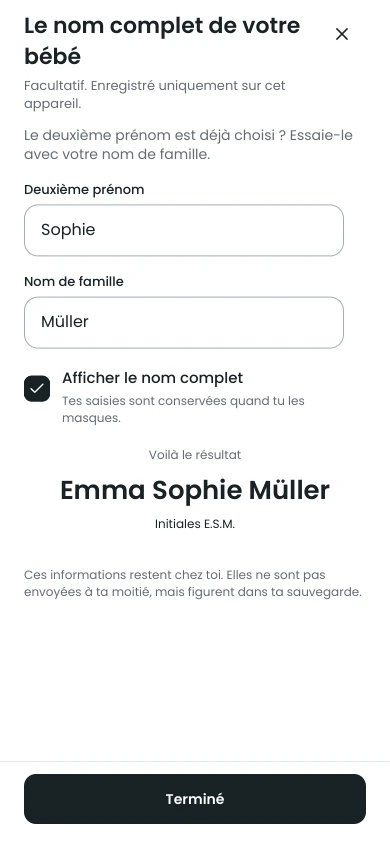 Essayez le nom complet