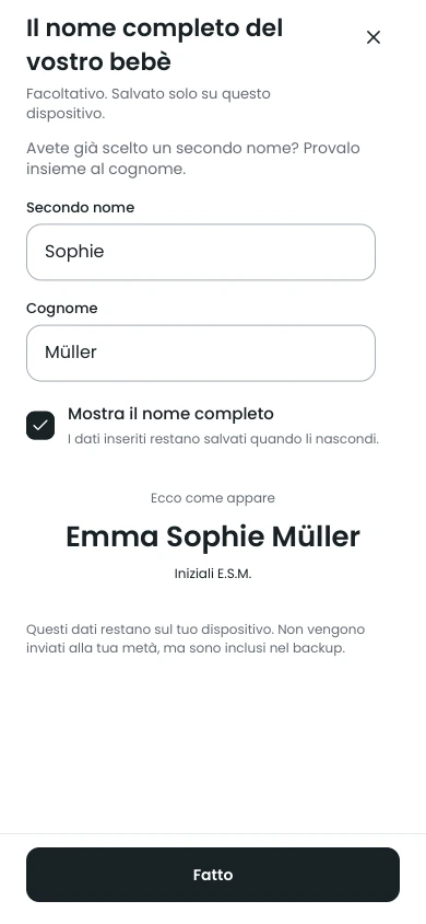 Provate il nome completo