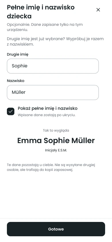 Wypróbujcie pełne imię i nazwisko