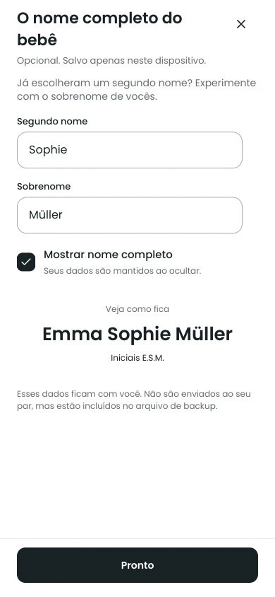 Experimentem o nome completo