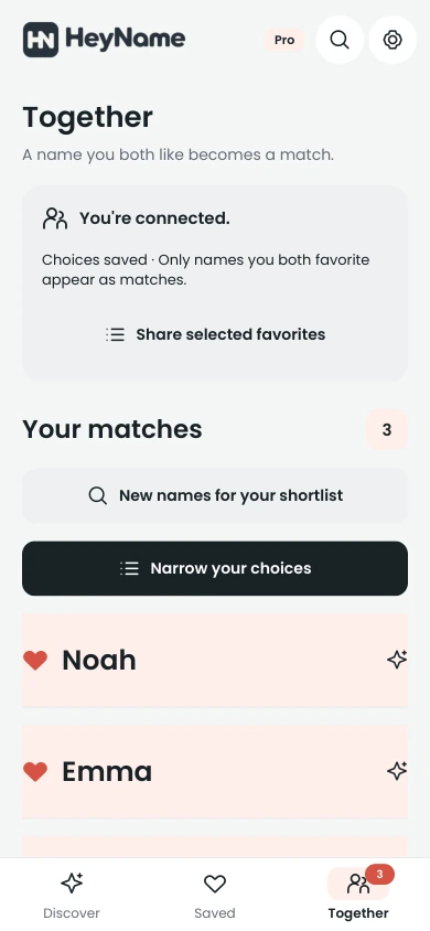 Your matches