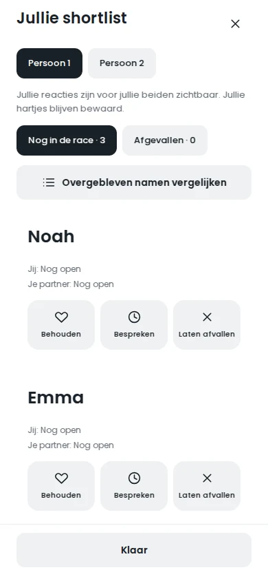 Jullie shortlist